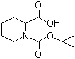 结构式 CAS# 98303-20-9, N-Boc-2-哌啶甲酸; N-叔丁氧羰基-2-哌啶甲酸
