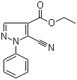 结构式 CAS# 98476-09-6, 5-氰基-1-苯基-1H-吡唑-4-甲酸乙酯