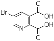 结构式 CAS# 98555-51-2, 5-溴吡啶-2,3-二羧酸