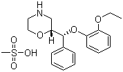 structure of CAS# 98769-84-7, Reboxetine mesylate;2-[(2-Ethoxyphenoxy)phenylmethyl]morpholine mesylate