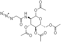 结构式 CAS# 98924-81-3, 2-[(叠氮乙酰基)氨基]-2-脱氧-D-吡喃葡萄糖 1,3,4,6-四乙酸酯