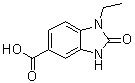 1-Ethyl-2,3-dihydro-2-oxo-1H-benzimidazole-5-carboxylic acid molecular structure (CAS 99072-14-7)