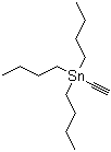 structure of CAS# 994-89-8, Tributylethynylstannane;(Tributylstannyl)acetylide; (Tributylstannyl)ethyne; Ethynyl(tributyl)stannane; Ethynyltributyltin; NSC 203201