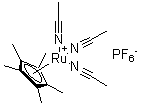 structure of CAS# 99604-67-8, Tris(acetonitrile)(eta5-pentamethylcyclopentadienyl)ruthenium hexafluorophosphate