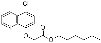 structure of CAS# 99607-70-2, Cloquintocet-mexyl;1-Methylhexyl (5-chloroquinolin-8-yloxy)acetate