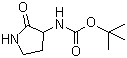 结构式 CAS# 99780-97-9, 3-Boc-氨基吡咯烷-2-酮