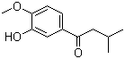结构式 CAS# 99783-85-4, 1-(3-羟基-4-甲氧基苯基)-3-甲基-1-丁酮